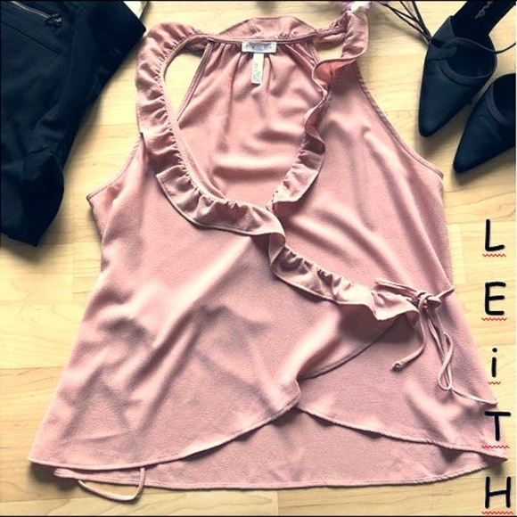 Leith Tops - LEiTH Light Pink Sleeveless Top